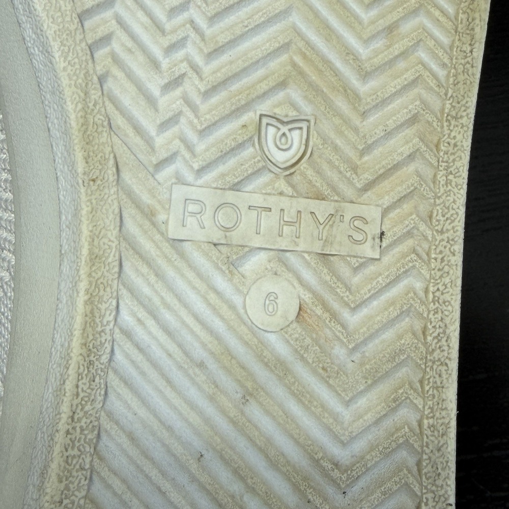 Rothys The Lace Up Womens Size 6 White Sneakers Shoes Sustainable Washable - Picture 4 of 10